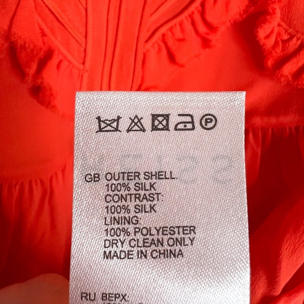 Reiss Dress 100% Silk Loulou Ruffle Dress Sleeveless - Picture 6 of 9